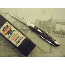 Schatt & Morgan, Keystone Series X, Woodland Root Beer bone Whittler, #043176: 2000 Schatt & Morgan, Keystone Series X, Woodland Root Beer bone Whittler, #043176: 2000