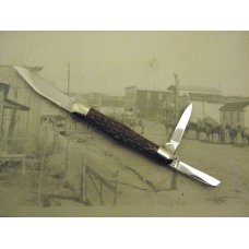 Schatt & Morgan, Keystone Series X, Woodland Root Beer bone Whittler, #043176: 2000 Schatt & Morgan, Keystone Series X, Woodland Root Beer bone Whittler, #043176: 2000