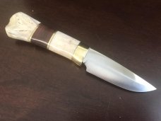 USA maker, hand forged, stout-small game fixed blade, easy to carry, sheath. USA maker, hand forged, stout-small game fixed blade, easy to carry, sheath.