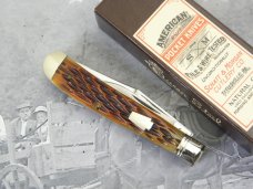 Schatt & Morgan, Keystone Series I, Small Peach Seed Bone Trapper, #042151: 1991 Schatt & Morgan, Keystone Series I, Small Peach Seed Bone Trapper, #042151: 1991