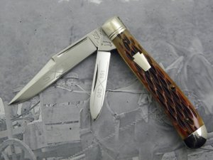 Schatt & Morgan, Keystone Series I, Small Peach Seed Bone Trapper, #042151: 1991
