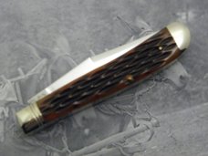Schatt & Morgan, Keystone Series I, Small Peach Seed Bone Trapper, #042151: 1991 Schatt & Morgan, Keystone Series I, Small Peach Seed Bone Trapper, #042151: 1991