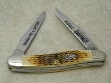 Case XX USA 2002 Zippo/Case International Swap Meet Bone Mini Muskrat Knife in Tin Box Case XX USA 2002 Zippo/Case International Swap Meet Bone Mini Muskrat Knife in Tin Box