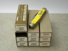 Frontier 4433 by Imperial Yellow Large Stockman Knife in Box Made in USA Frontier 4433 by Imperial Yellow Large Stockman Knife in Box Made in USA