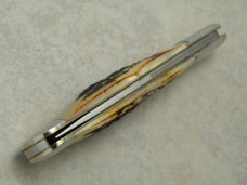 Schatt & Morgan Titusville PA. 2005 Stag 031302 Coke Bottle Folding Hunter Knife in Box