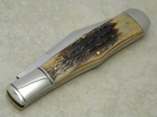 Schatt & Morgan Titusville PA. 2005 Stag 031302 Coke Bottle Folding Hunter Knife in Box