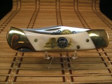 SCHRADE+ USA NOS VINTAGE 2004 HEAVY STAG HORN 100 YEAR 1904-2004 LOCK BACK POCKET KNIFE & FELT CASE SCHRADE+ USA NOS VINTAGE 2004 HEAVY STAG HORN 100 YEAR 1904-2004 LOCK BACK POCKET KNIFE & FELT CASE