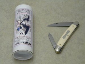 Tidioute Cutlery USA GEC 620220 Unicorn Ivory Acrylic Congress Knife in Tube