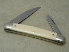 Tidioute Cutlery USA GEC 620220 Unicorn Ivory Acrylic Congress Knife in Tube