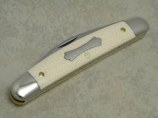 Tidioute Cutlery USA GEC 620220 Unicorn Ivory Acrylic Congress Knife in Tube
