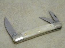 Tidioute Cutlery USA GEC 620320 Smooth White Bone Pocket Carver Congress Whittler Knife in Tube