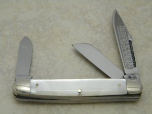 Schmidt & Ziegler German Bull Solingen Germany 5133 Imitation Pearl "El Toro" Stockman Knife