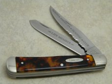 Camillus New York USA Imitation Tortoise Shell North American Hunting Club Trapper Knife & Pouch Camillus New York USA Imitation Tortoise Shell North American Hunting Club Trapper Knife & Pouch