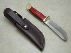Buck 103 USA Scarlet Wood Hunting Heritage Collection Skinner Fixed Blade Sheath Knife c.2004