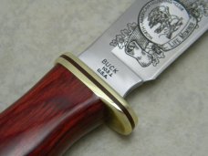 Buck 103 USA Scarlet Wood Hunting Heritage Collection Skinner Fixed Blade Sheath Knife c.2004