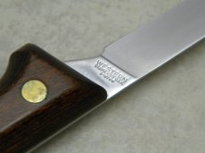 Western Stainless USA S-W766 Wood Filet Fixed Blade Knife & Leather Sheath