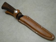 Western Stainless USA S-W766 Wood Filet Fixed Blade Knife & Leather Sheath
