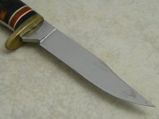 Western USA 628 I Jigged Delrin Bird & Trout Fixed Blade Sheath Knife c.1985