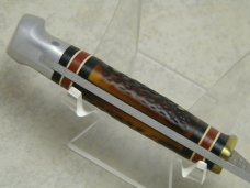 Western USA 628 I Jigged Delrin Bird & Trout Fixed Blade Sheath Knife c.1985