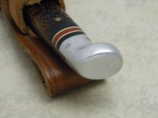 Western USA 628 I Jigged Delrin Bird & Trout Fixed Blade Sheath Knife c.1985
