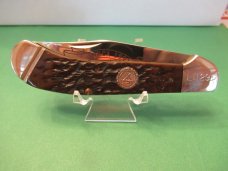 Case XX USA 1991 Dark Brown Saddle Horn Pattern # DB1100 SS For NKCA