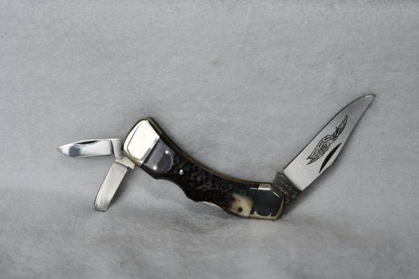 This IS an unusual Knife! Reverse Whittler with main blade lock-back! This IS an unusual Knife! Reverse Whittler with main blade lock-back!