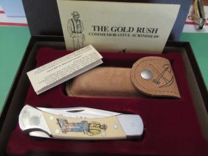 Schrade Commemorative Scrimshaw The Gold Rush 
