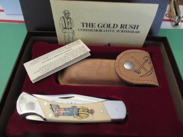 Schrade Commemorative Scrimshaw The Gold Rush Schrade Commemorative Scrimshaw The Gold Rush
