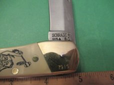 Schrade Folding Hunter Limited Edition Scrimshaw Bear Cult Schrade Folding Hunter Limited Edition Scrimshaw Bear Cult