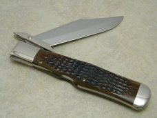 Case XX SS USA 1983 Bone C61050L Coke Bottle Swing Guard Lockback NKCA Club Knife