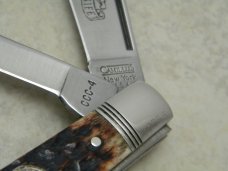 Camillus New York USA Bone CCC-4 Jumbo Banana Trapper - 1998 NKCA Club Knife