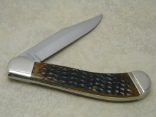 Case XX USA Bradford PA USA 1991 NKCA Club Knife Bone Saddle Horn