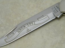Case XX USA Bradford PA USA 1991 NKCA Club Knife Bone Saddle Horn