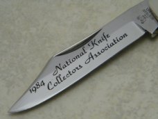 Bertram Cutlery Solingen Germany Hen & Rooster 1984 NKCA Club Knife Bone Lockback