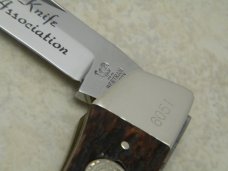 Bertram Cutlery Solingen Germany Hen & Rooster 1984 NKCA Club Knife Bone Lockback