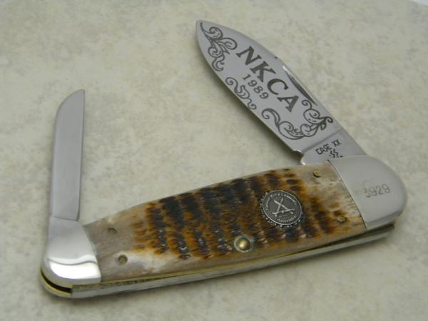 Case USA 1989 NKCA Club Knife ROG 62070 SS Rogers Bone Large Sleeveboard