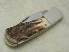 Elk Horn Surgical 1980 Taylor Cutlery Japan Stag Woodchuck Lockback Knife