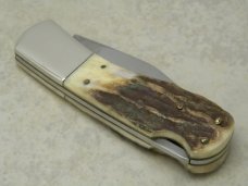Elk Horn Surgical 1980 Taylor Cutlery Japan Stag Woodchuck Lockback Knife