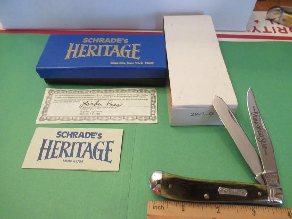 Schrade 1983 Heritage Green Bone Trapper Pattern # 2941
