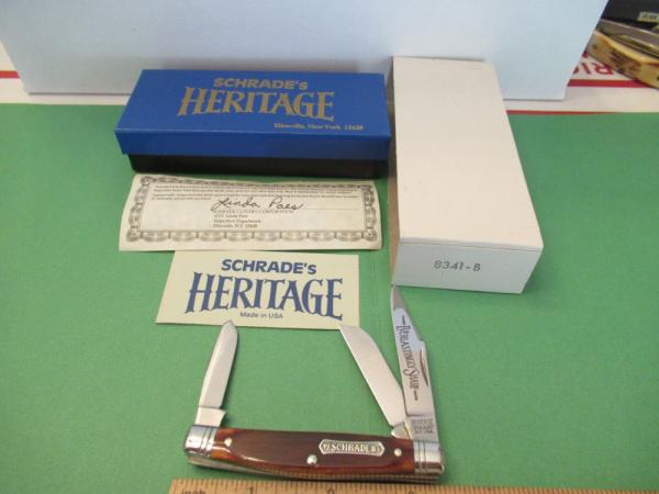 Schrade Heritage Brown  Bone Stockman Pattern # 8341