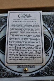 CASE XX 1989 MASTODON IVORY TRAPPER WITH DAMASCUS & STEEL BLADE NICE MARBLE DISPLAY BOX