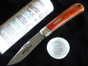 Great Eastern Northfield  Oregon Trapper.Orange Camel Bone ..Super beauty.!