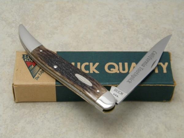 Buck USA Jigged Bone California Toothpick Knife in Box