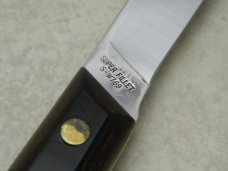 Western Stainless USA S-W769 Wood Super Filet Fixed Blade Knife & Leather Sheath