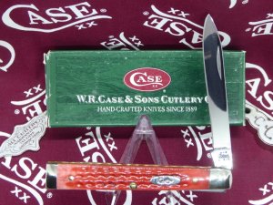 2003 Case Doctors knife, red jigged bone single blade. 6185SS