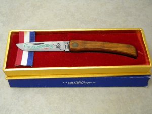 Case XX USA 1975 Wood P137 SS Kentucky Bicentennial Sodbuster Knife in Box