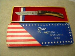 Case XX USA 1976 Stag 5137SS Kentucky Bicentennial Sodbuster Knife - In Box