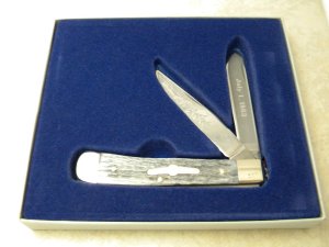 Boker Solingen Germany Bone Great Battles Civil War Gettysburg Trapper Knife in Box