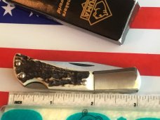 Vintage PUMA Gent Lock Blade Pocket Knife MDL#P210610S w/ Great Fat Boy Stag Handles -NOS & Orig Box Vintage PUMA Gent Lock Blade Pocket Knife MDL#P210610S w/ Great Fat Boy Stag Handles -NOS & Orig Box