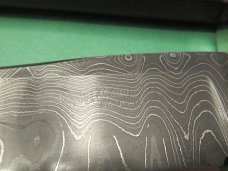 Custom Randy Lee Gentleman's Bowie  Stag ,Damascus 